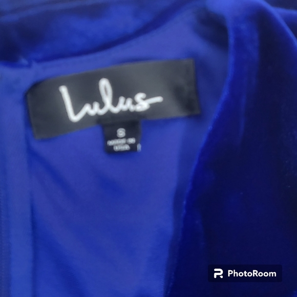 LULUS Royal Blue Velvet Bodycon Dress Small - Picture 12 of 12